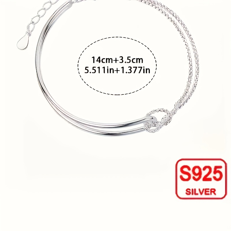 925 Silver Women's Bracelet, Unique Design for Various Occasions